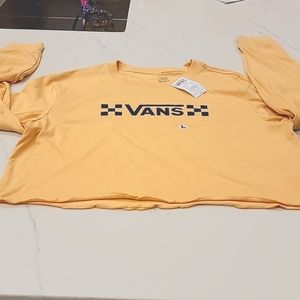 Vans long sleeve cropped tee.  Size LARGE